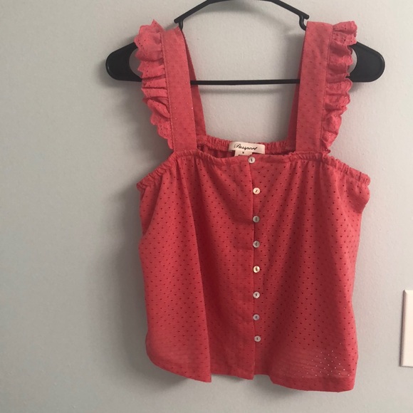 Passport Tops - Cute coral top